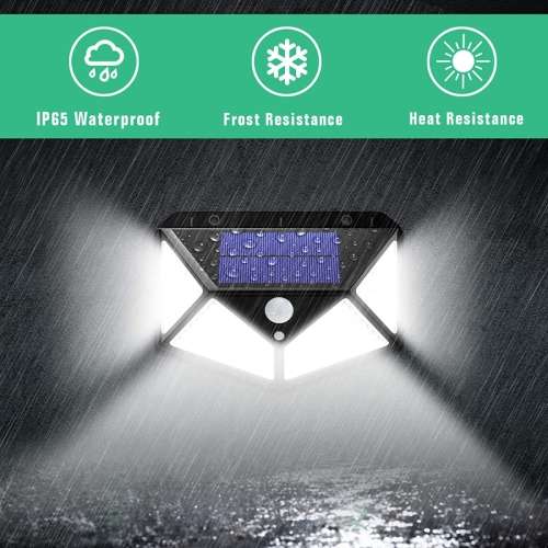 100 LED Solar Wall Lamp / 1000 LM / WALKWAY LIGHTS / GARDEN LIGHTS / CAMPING LIGHTS
