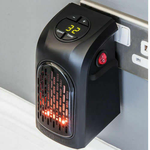 400W Portable Fan Heater-Heater Plug Directly in Electri Wall socket outlet-Fast Furnace Warmer