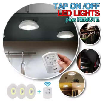 LED Lighting SET OF 3 REMOTE CONTROLED  - 3XAAA BATTERIES INCL - BARGAIN BUY !!