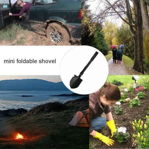 - MINI FOLDING SHOVEL IDEAL FOR TRUCK / CAR /LDV / HARD METAL / CARRY SHEATH