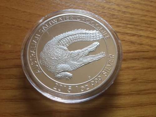 2015 Australia Saltwater Crocodile Silver Dollar