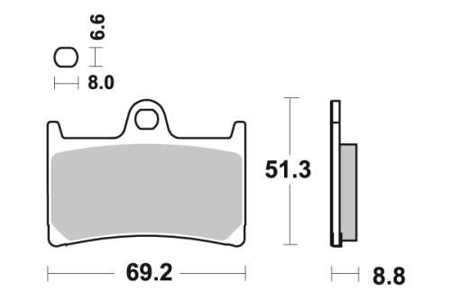 SBS634HS sintered front brake pads Yamaha motorcycles