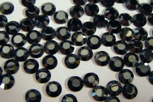 JET HEMATITE Iron On Crystals by Glitz Extreme