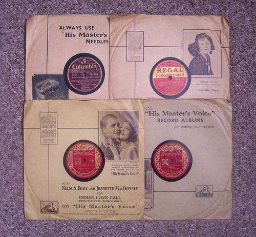 4 x 78 Records in Original "His Masters Voice" Sleeves