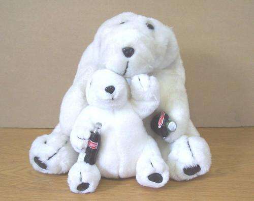large Coca Cola Polar Bear with Baby
