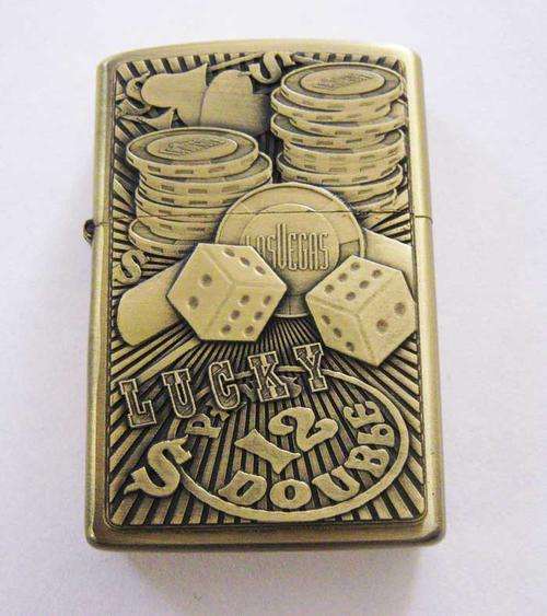Flint metal Lighter with embossed lucky Casino / Gambling  Image