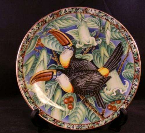 *BARGAIN* - Aynsley Exotic Birds (Red Billed Toucan) Fine Bone China Plate