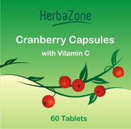 Cranberry capsules for treating of bladder and urinary infections