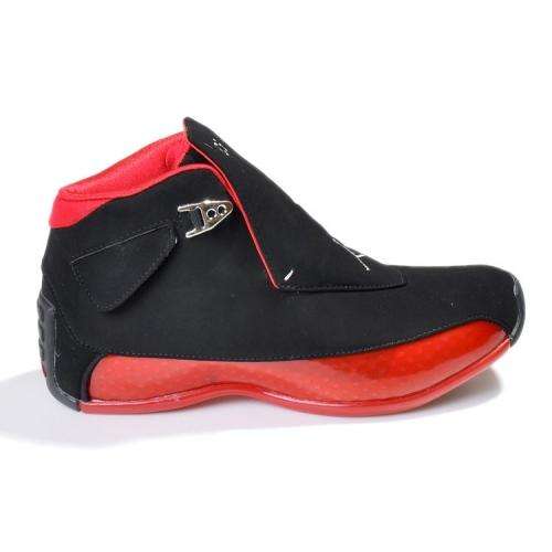 JORDAN 18 BLACK/VARSITY RED UK7