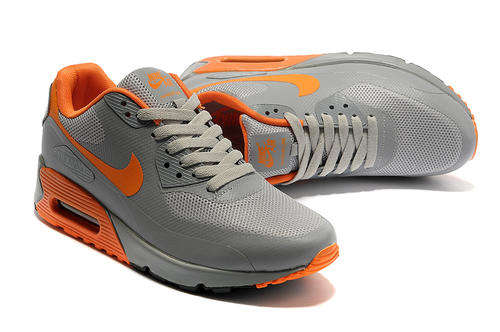 NIKE AIRMAX HYPERFUSE GREY/ORANGE UK8.5
