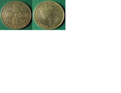 1849 Victorian Young Head Florin - British Coin (good condition)This is the famous "Godless Florin",
