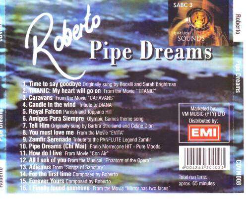 ROBERTO - Pipe dreams CDVM008 (FREE BULK SHIPPING)