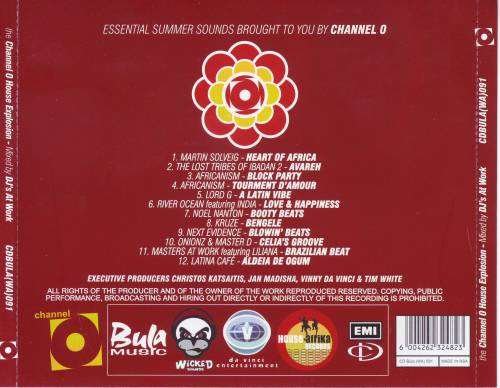 THE CHANNEL O HOUSE EXPLOSION - Mixed by DJs at work CDBULA (WA) 091 (FREE BULK SHIPPING)