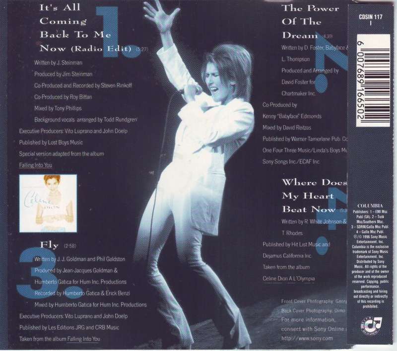 CELINE DION - It's all coming back to me now (CD single) CDSIN 117 I(R40 auction, one week only)