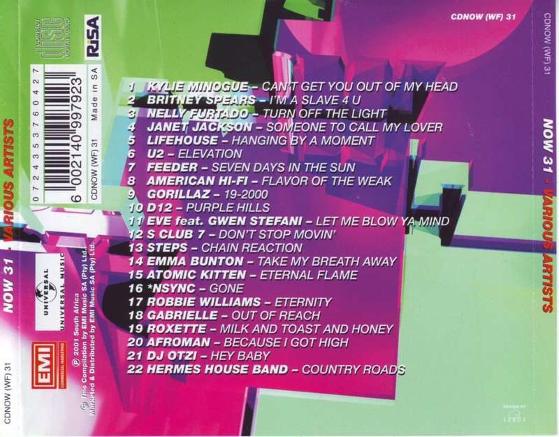 NOW 31 (SA) - Compilation (CD) CDNOW (WF) 31 NM