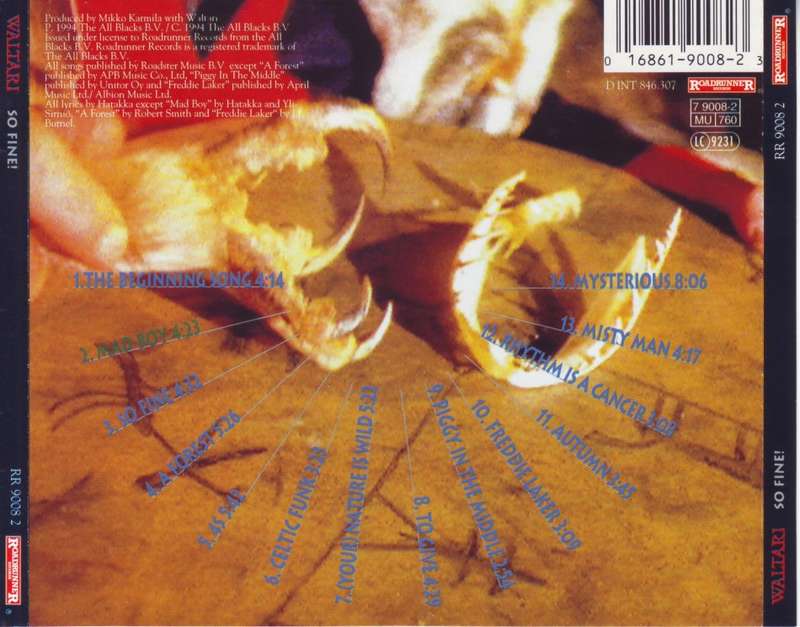 WALTARI -  So Fine (CD) BRR 9008 2 NM