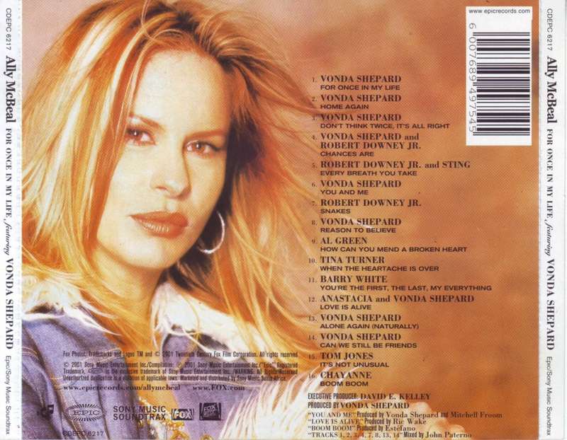 VONDA SHEPARD - Ally McBeal: for once in my life (CD) CDEPC 6217 EX