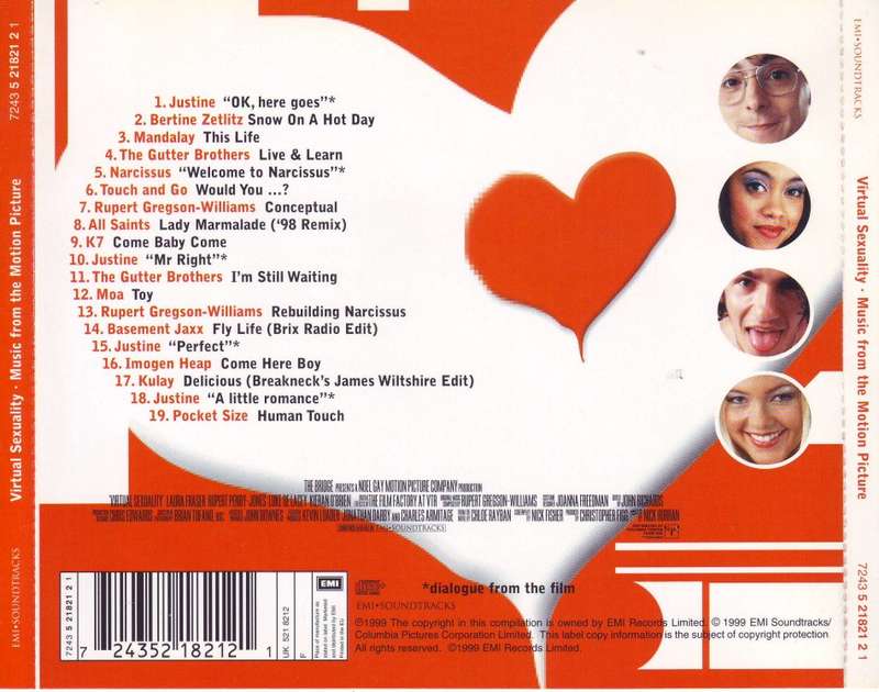 VIRTUAL SEXUALITY - Music from the motion picture (CD) 7243 5 21821 2 1 EX