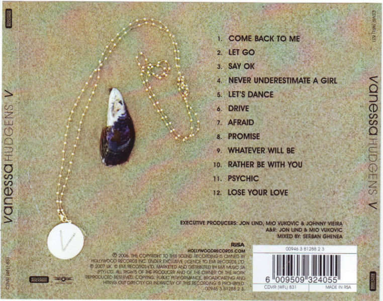 VANESSA HUDGENS - V (CD) CDVIR (WFL) 831 NM- (R25 SALE)