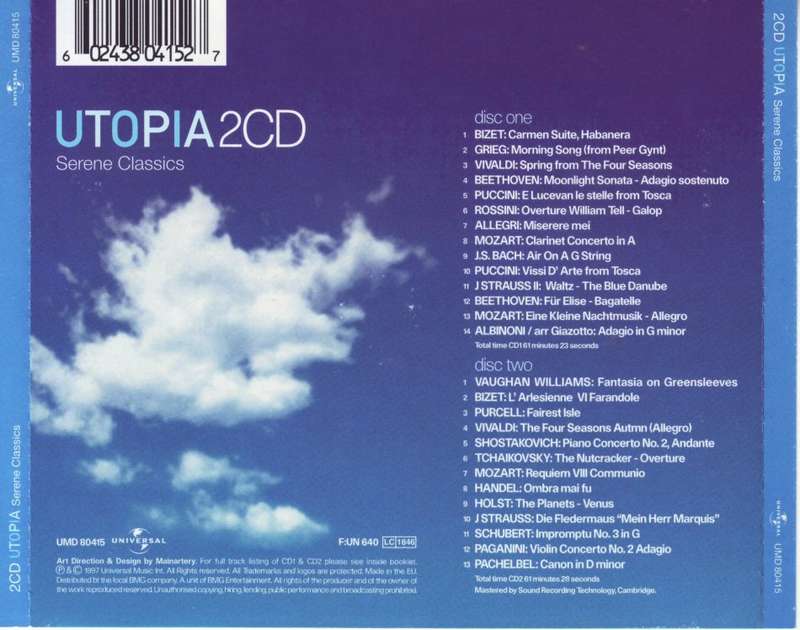 UTOPIA SERENE CLASSICS -  Compilation (double CD) UMD 80415 NM (R25 SALE)