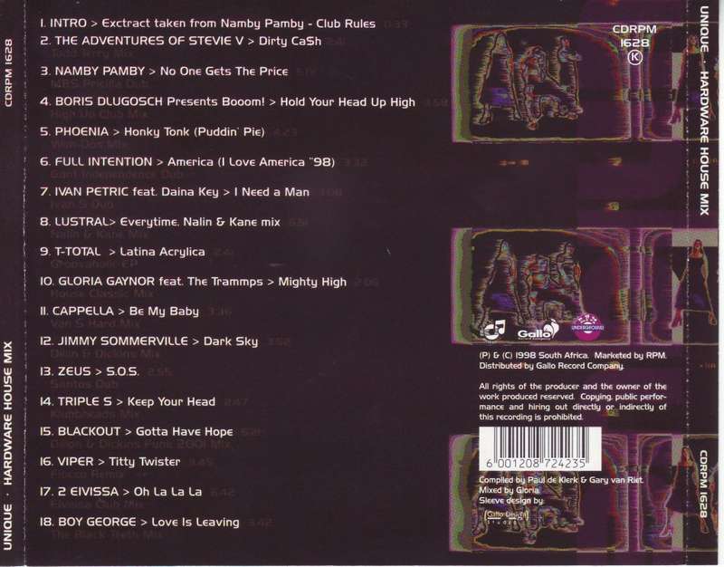 UNIQUE HARDWARE HOUSE MIX - Compilation (CD) CDRPM 1628 NM