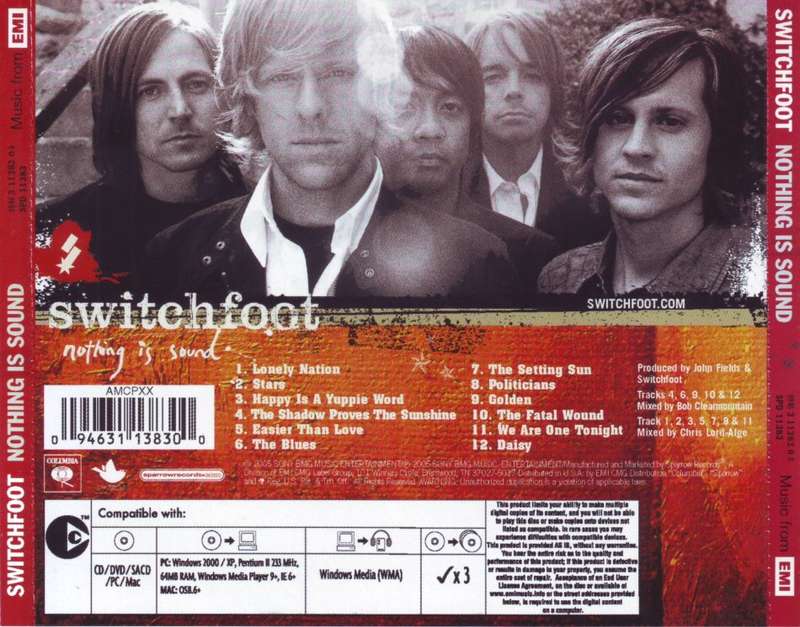 SWITCHFOOT - Nothing is Sound (CD) 0946 3 11383 0 0 / SPD 11383 NM