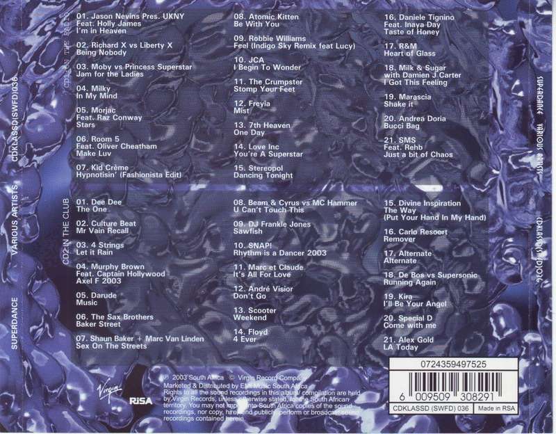 SUPER DANCE - Compilation (double CD) CDKLASSD (SWFD) 036 (R25 SALE)