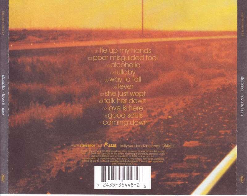 STARSAILOR - Love is here (CD) cdp 7243 5 36448 2 6 NM