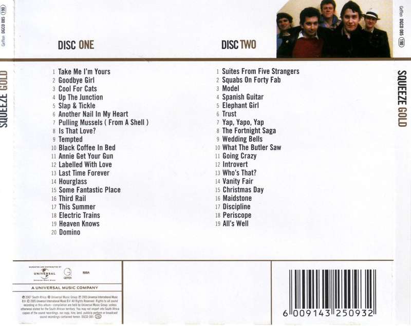 SQUEEZE - Gold (double CD) DGCD 085 NM