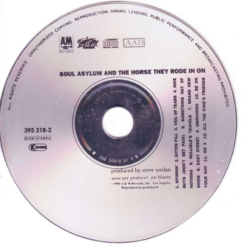 SOUL ASYLUM - And the horse they rode in on (CD, back inlay missing) VG+