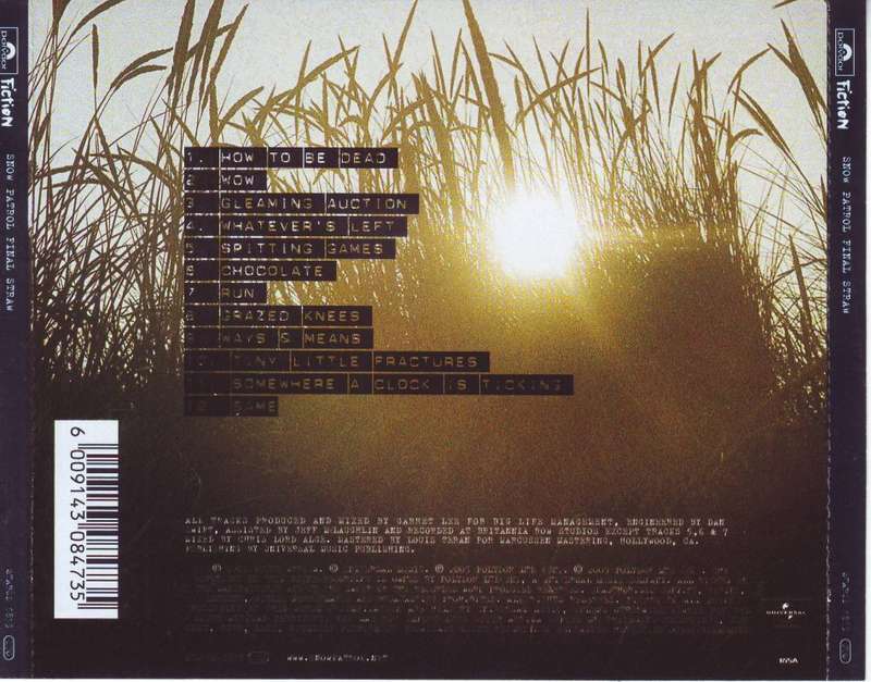 SNOW PATROL - Final straw (CD) STARCD 6853 NM