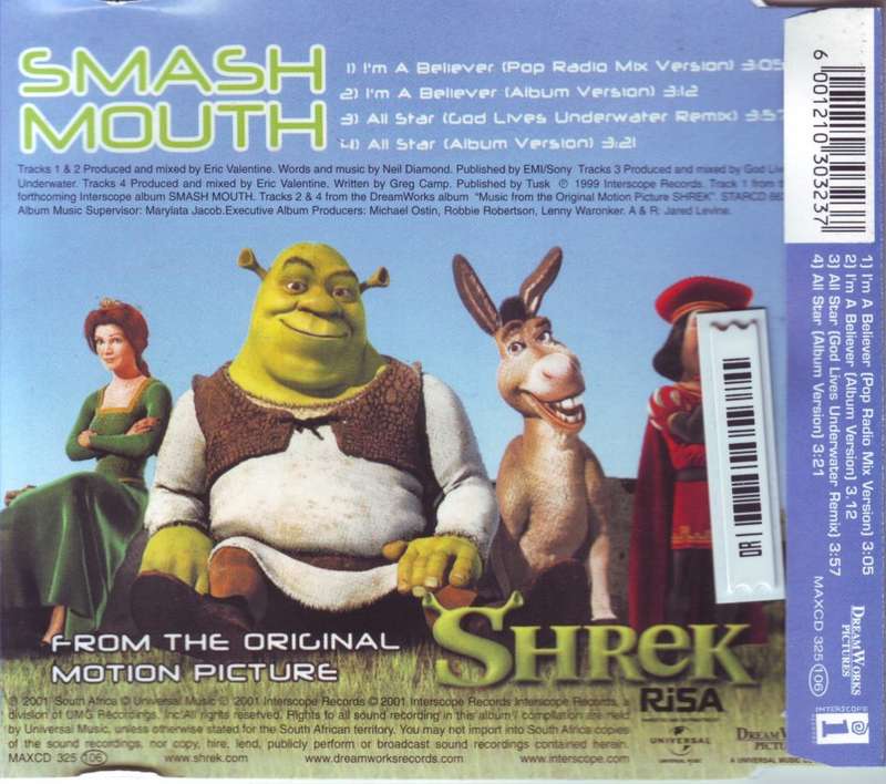SMASH MOUTH - I`m a believer (CD single) MAXCD 325 EX
