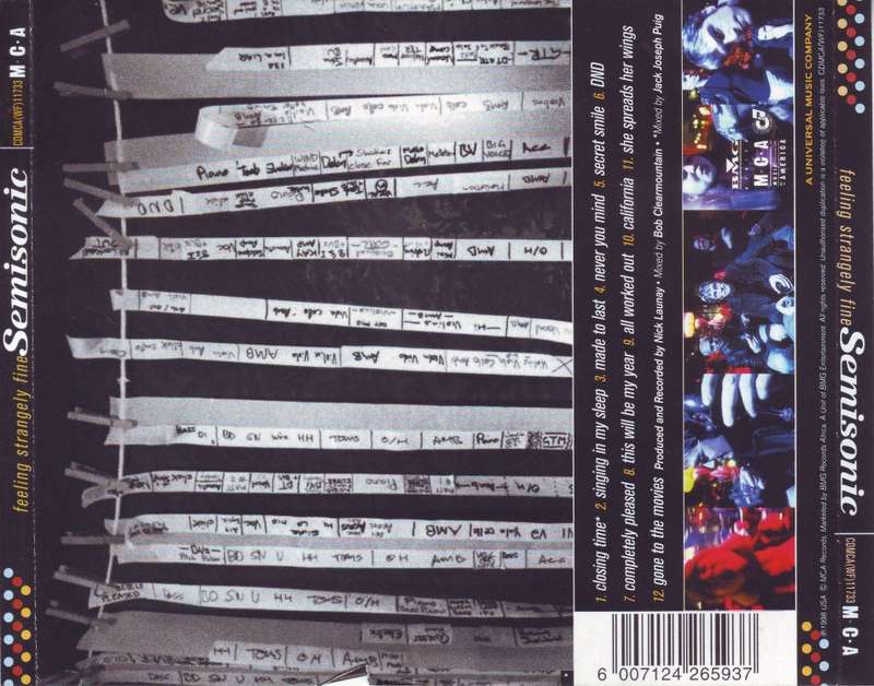 SEMISONIC - Feeling strangely fine (CD) CDMCA (WF) 11733 VG (R25 SALE)