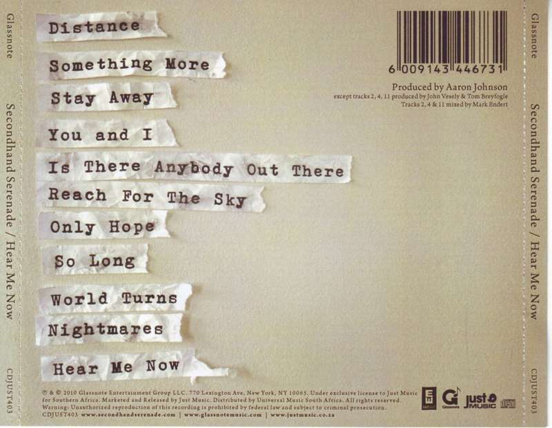 SECONDHAND SERENADE - Hear me now (CD) CDJUST 403 NM