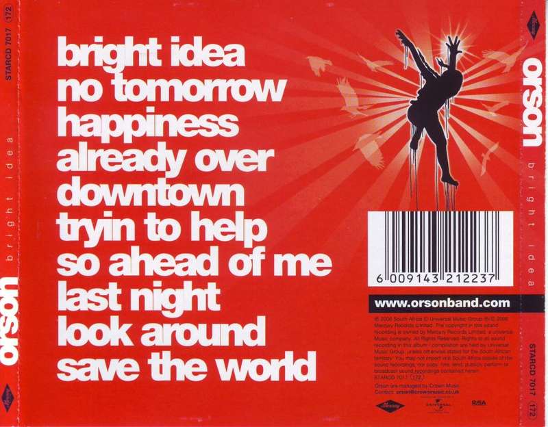 ORSON - Bright idea (CD) STARCD 7017 NM (R25 SALE)