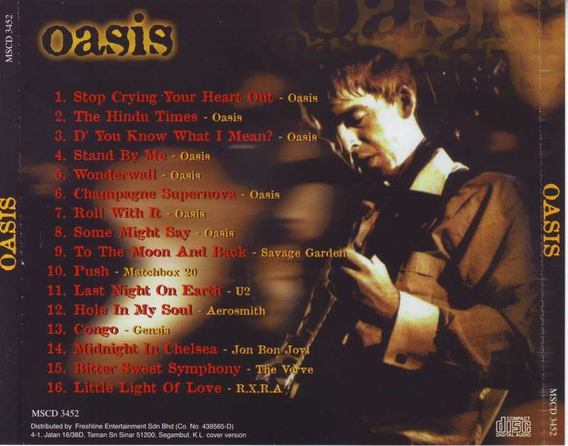 OASIS - Compilation (CD, unofficial) MSCD 3452 Made in Malaysia (R25 SALE)