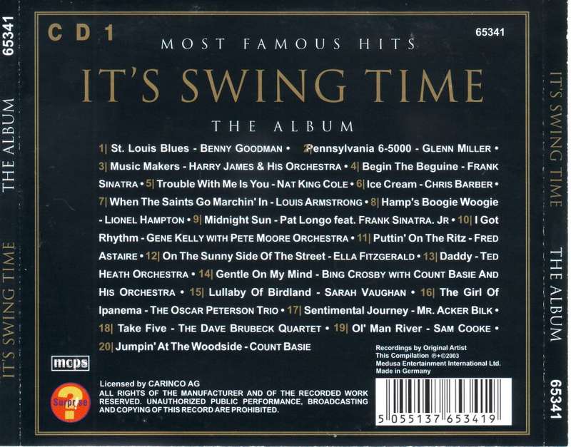 MOST FAMOUS HITS - It`s swing time (2CD box holding CDs a bit worn) NM (R25 SALE)