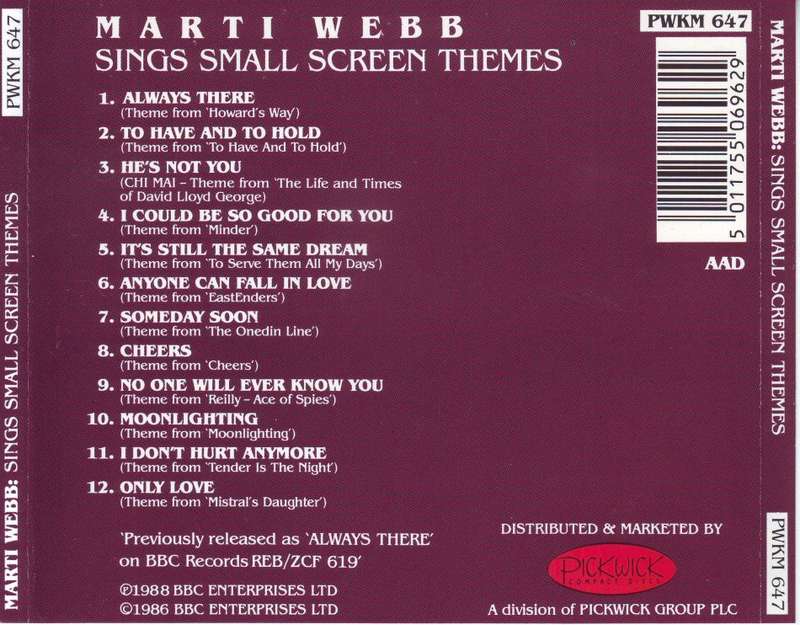 MARTI WEBB - Sings small screen themes (CD) PWKM 647 NM-