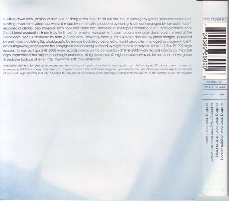 LENE MARLIN - Sitting down here (CD single, enhanced) DINSD 183 EX