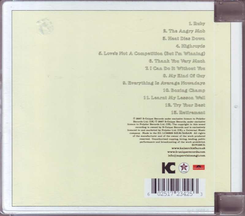 KAISER CHIEFS  - Yours truly, angry mob (CD) BUN122CD NM