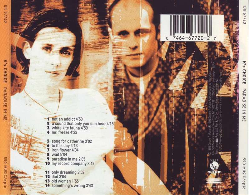 K`S CHOICE - Paradise in me (CD) BK 67720  NM