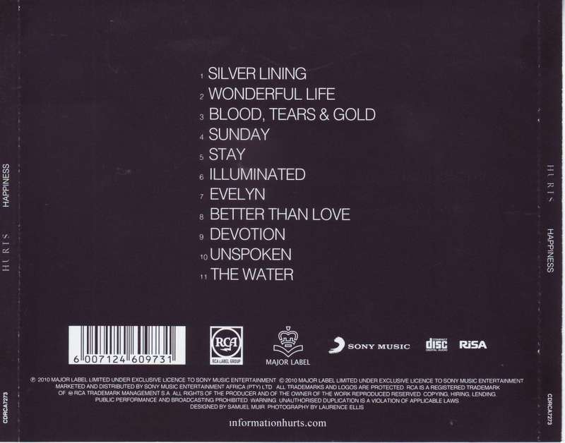 HURTS - Happiness (CD)  CDRCA7273 NM