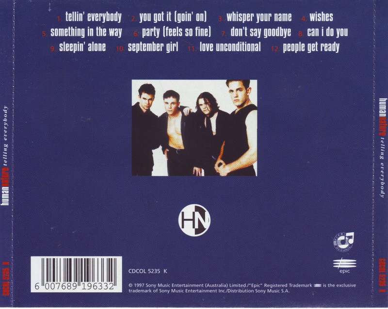 HUMAN NATURE - Telling everybody (CD) CDCOL 5235 K EX  (R25 SALE)