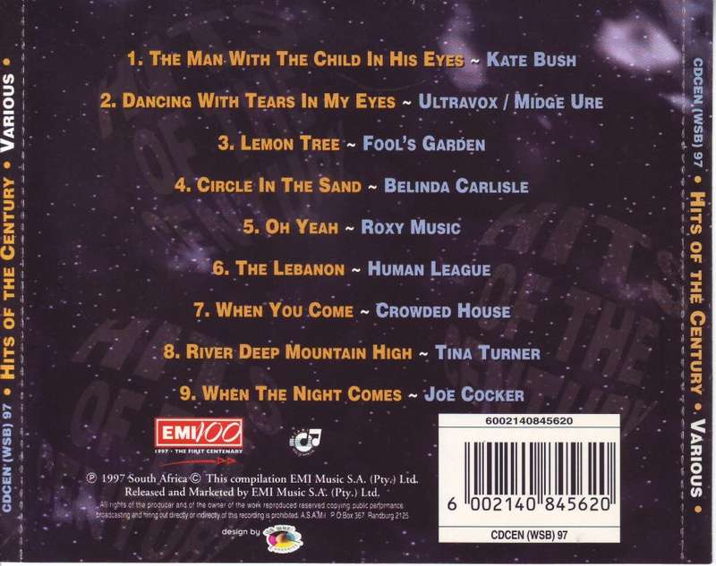 HITS OF THE CENTURY - Compilation CDCEN (WSB) 97