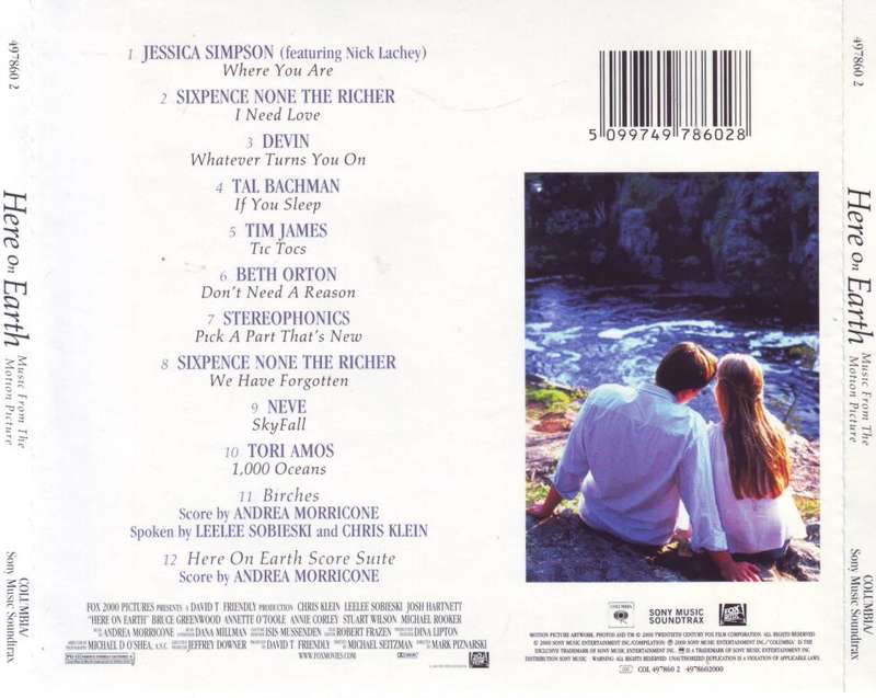 HERE ON EARTH - Soundtrack (CD) 497860 2 EX  (R25 SALE)