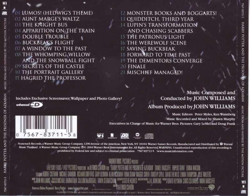 HARRY POTTER AND THE PRISONER OF AZKABAN - Soundtrack  7567-83711-5 NM