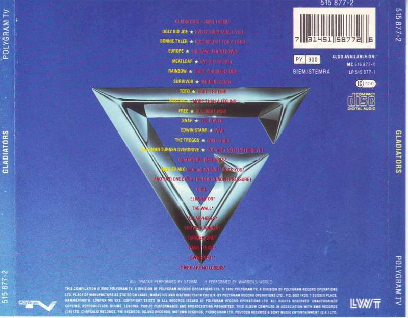 GLADIATORS - TV show soundtrack (CD) 515 877-2 VG+