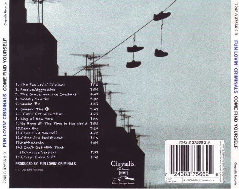 FUN LOVIN` CRIMINALS - Come find yourself (CD) 7243 8 37566 2 9  EX