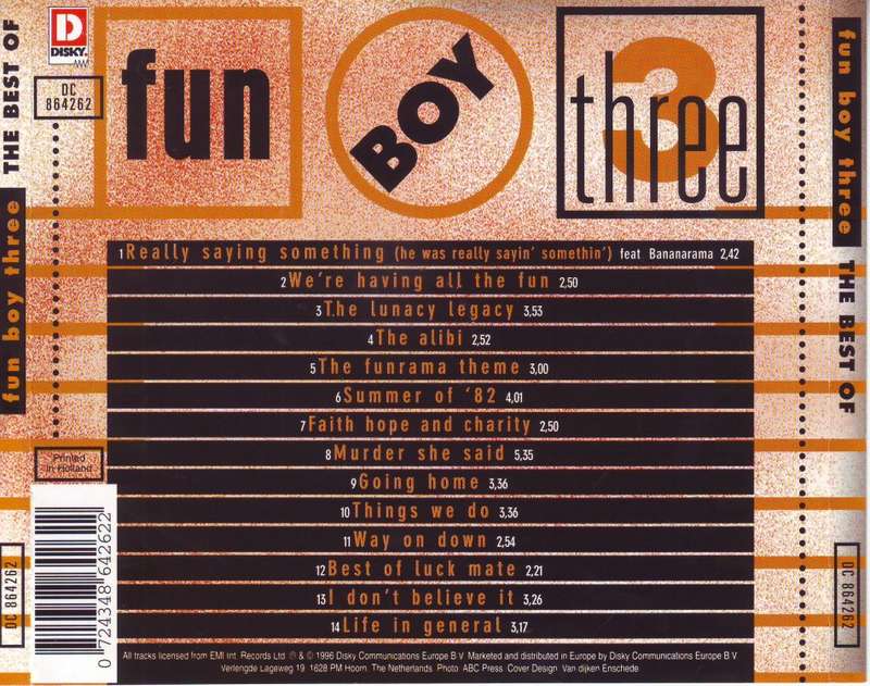 FUN BOY 3 - The best of Fun Boy 3 (CD) DC 864262 NM