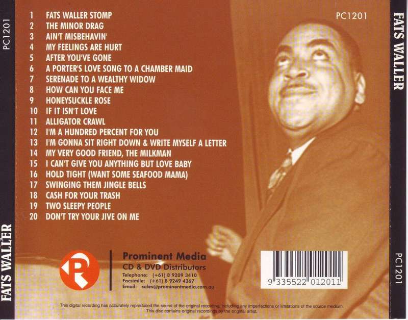 FATS WALLER - Fats Waller PC 1201 (R25 SALE)